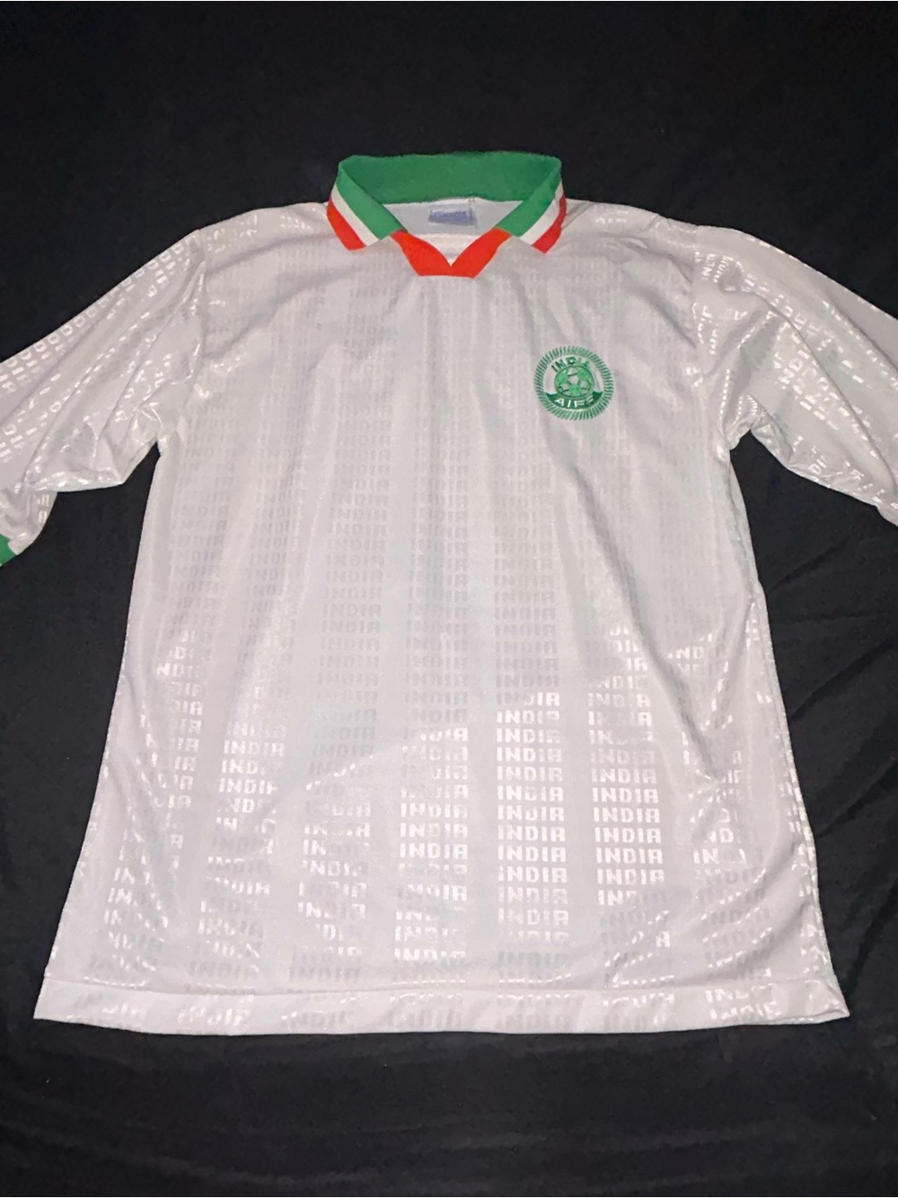 INDIA home shirt jersey Sapphire 2002 Soccer Footbal The Blue Tigers men SIZE XL
